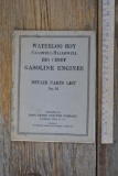 Waterloo Boy Caldwell-Hallowell Big Chief Gasoline Engines Repair Parts List #16 Illustrated