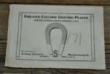 1911 Isolated Electric Lighting Plants Catalog