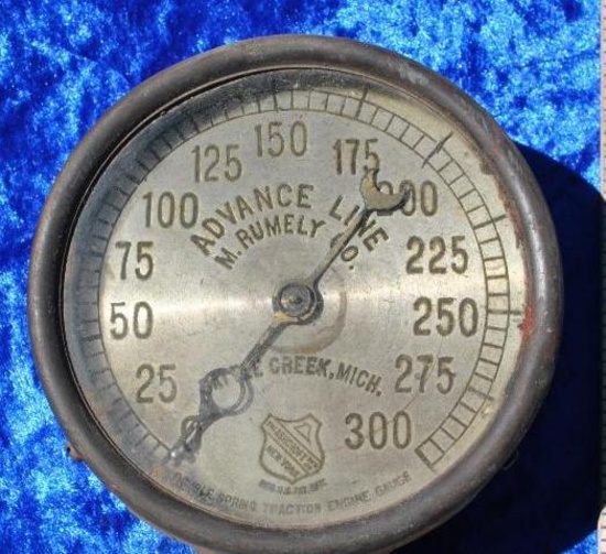 Advance Rumely Steam Gauge