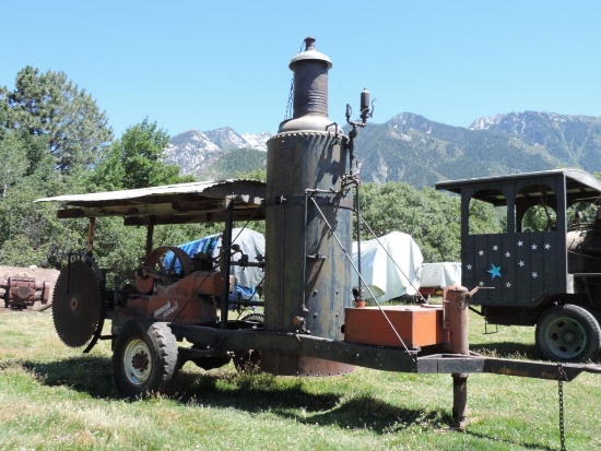 Erie Upright Boiler with No. 2 Powell Steam Engine and Buzz Saw