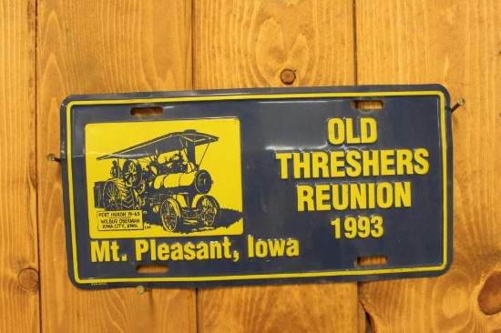 Commemorative License Plate, Old Thresher's Reunion