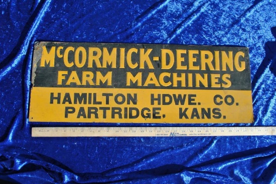 McCormick Deering Farm Machines Sign