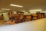 Hand Carved Wood Train & Rolling Stock