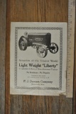Liberty Light Weight Tractor Advertisement
