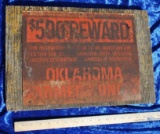 $500 Reward Sign - Oklahoma Farmers Union
