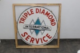 LARGE Triple Diamond Service Porcelain Sign