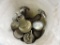 Bucket of torch gauges and regulator parts....