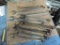 Various large open end box end wrenches