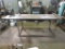 Shop table, home made, 1 inch steel top, no contents, vice sold separately in lot 732