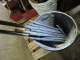 Assorted large air punches and chisels
