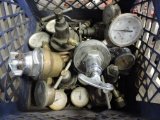 Crate of torch gauges and regulator parts....