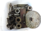 Letters/stencil punchs, misc parts bucket with tooling for lathes....