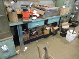 Metal workbench with two drawers, NO CONTENTS