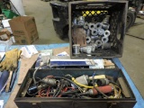 Crate of solder and electrical components