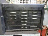 Old black Waterloo tool box