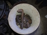 Bucket of Ridgid Pipewrench Parts