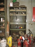 Cabinet with contents not including fire extinguishers....