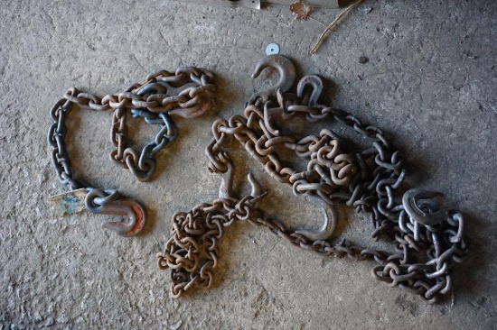 Various Size/Length Log Chains Lot