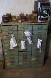 Assorted Metal Stamps and Cabinet