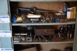 2 shelves of Lathe tooling and boring bars Contents only