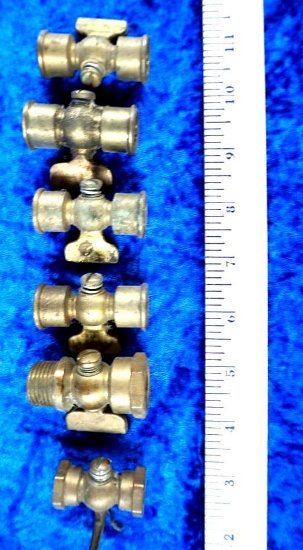 Brass shut off valves, 1/4, 3/8