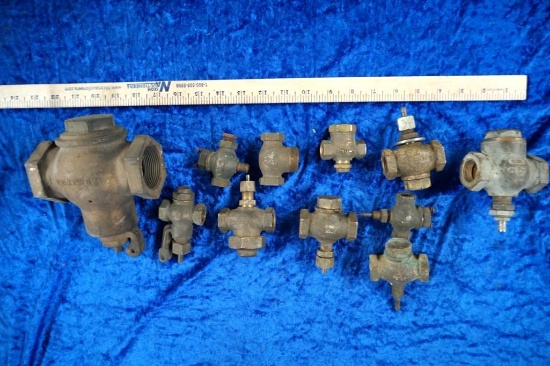 Brass whistle valve parts lot, Lunkenheimer