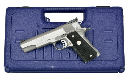 COLT STAINLESS GOLD CUP TROPHY SEMI AUTO PISTOL.