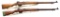 2 ROSS MARK III 1910 CANADIAN BOLT ACTION RIFLES.