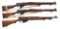 3 ANTIQUE ENGLISH BOLT ACTION RIFLES.