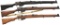 3 NO. 1 MK III BOLT ACTION RIFLES.