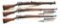 3 CURIO BOLT ACTION RIFLES. ISHAPORE, LSA & BSA.