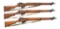 3 BRITISH BOLT ACTION MILITARY RIFLES.