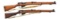 2 NO 1 MK III LEE ENFIELD BOLT ACTION RIFLES.