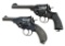 2 WEBLEY SERVICE REVOLVERS.