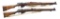 2 BRITISH SMLE BOLT ACTION RIFLES.