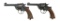 2 ENFIELD No. 2 MK I SERVICE REVOLVERS.