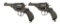 2 WEBLEY MARK I SERVICE REVOLVERS.