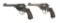 2 WEBLEY MARK VI SERVICE REVOLVERS.