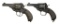 2 WEBLEY SERVICE REVOLVERS.