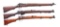 3 BOLT ACTION LEE ENFIELD LONGARMS.