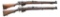 2 SMLE SHTLE NO. III* BOLT ACTION RIFLES.