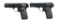 2 COLT 1903 POCKET SEMI AUTO PISTOLS.
