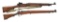 2 BOLT ACTION MILITARY RIFLES.