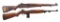 2 AMERICAN SEMI AUTO MILITARY RIFLES.