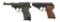 2 MAUSER SEMI AUTO PISTOLS.