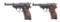 2 P38 SEMI AUTO PISTOLS. MAUSER & WALTHER.