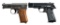 2 PISTOLS, MAUSER & MAB.