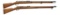 2 ANTIQUE BOLT ACTION RIFLES, AMBURG & OTTOMAN.