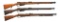 3 GEW 88 COMMISSION BOLT ACTION RIFLES.