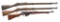 3 FRENCH BOLT ACTION MILITARY RIFLES.